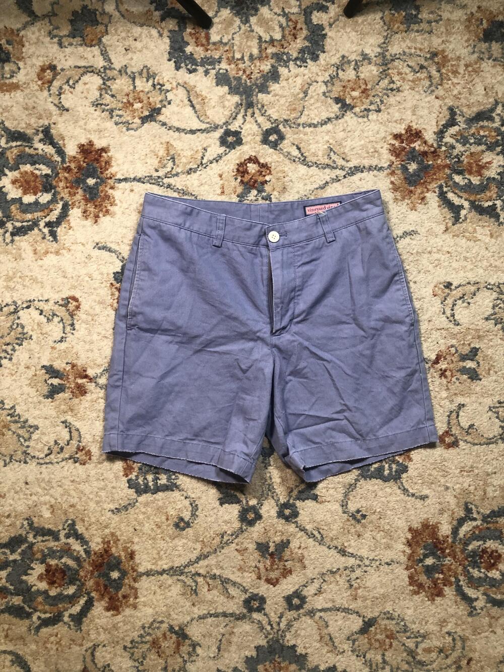 Vineyard Vines Shorts Mens 30 Purple Flat Front 100% Cotton Chino Casual Summer